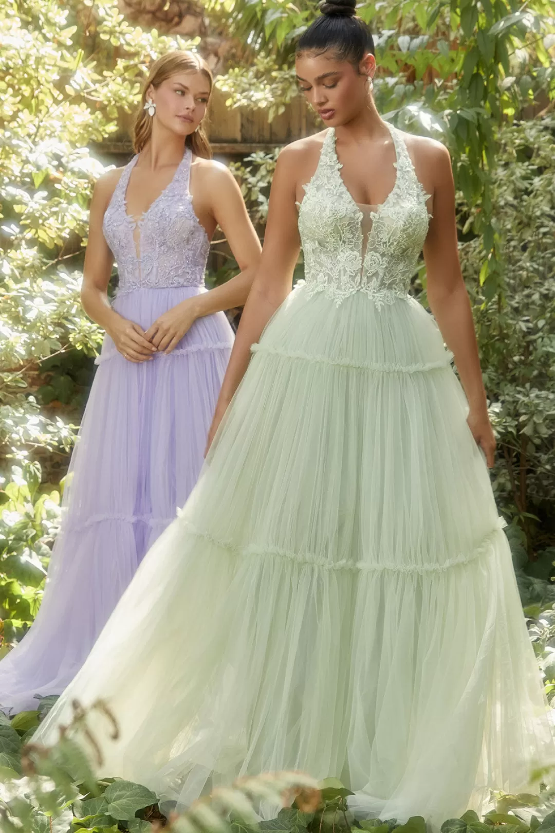 New TP Kjoler Andrea & Leo garden lace gallakjole Lavendel,Sage