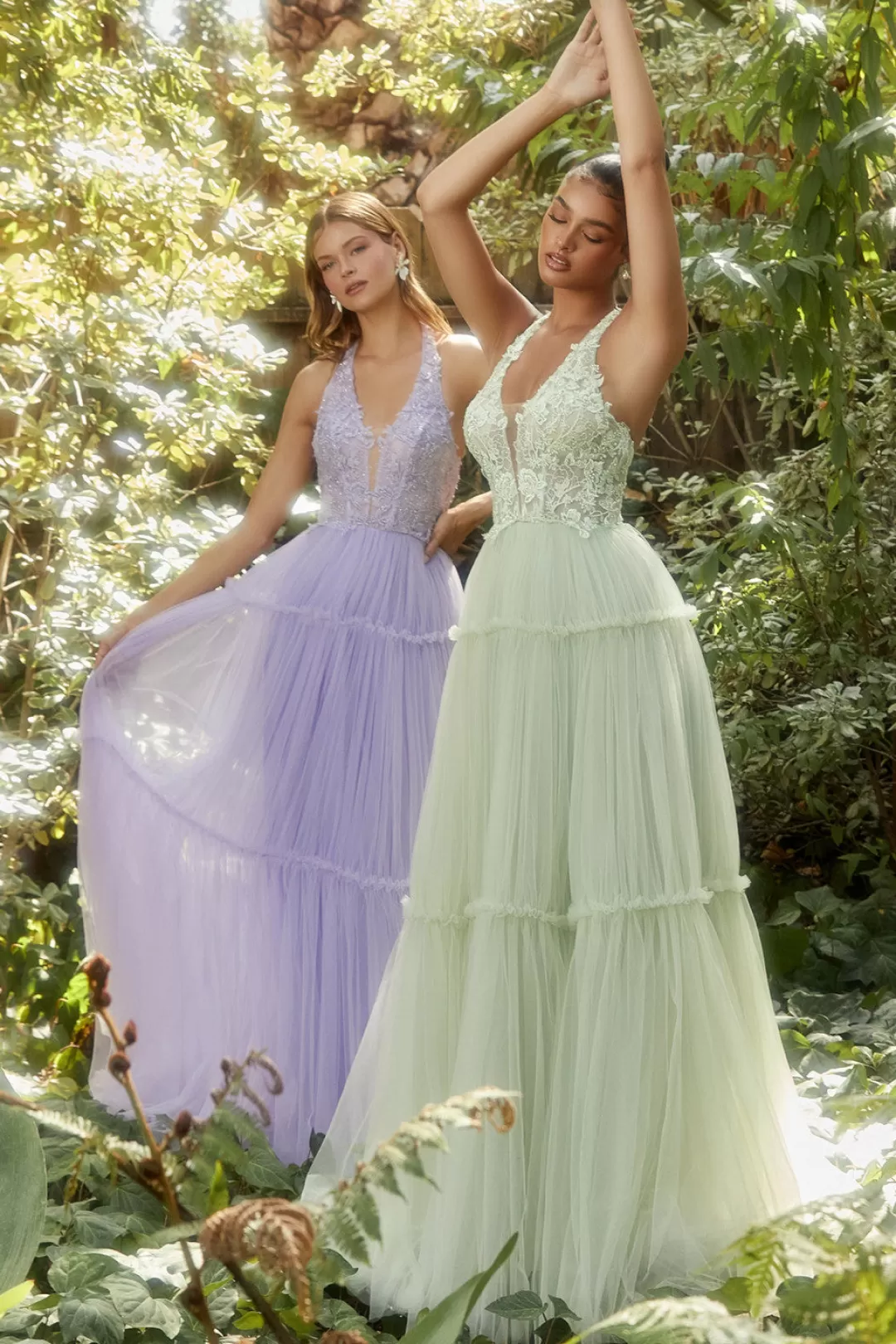 New TP Kjoler Andrea & Leo garden lace gallakjole Lavendel,Sage