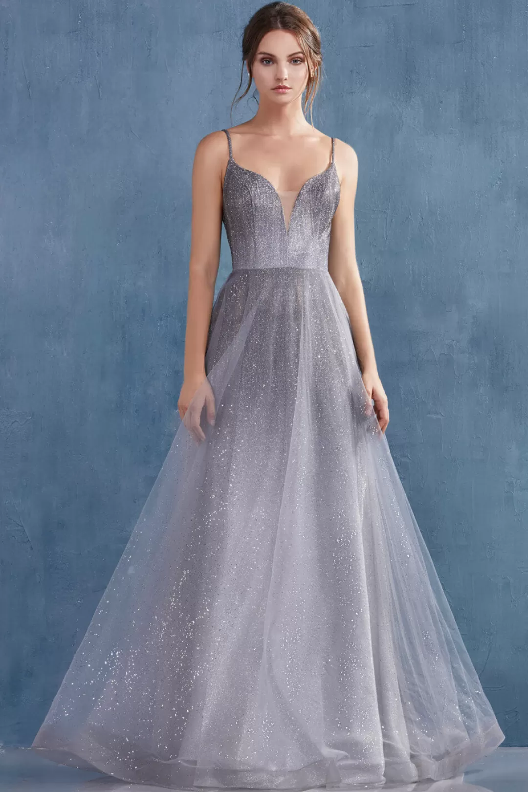 Discount TP Kjoler Andrea & Leo ombre glitter kjole A0936