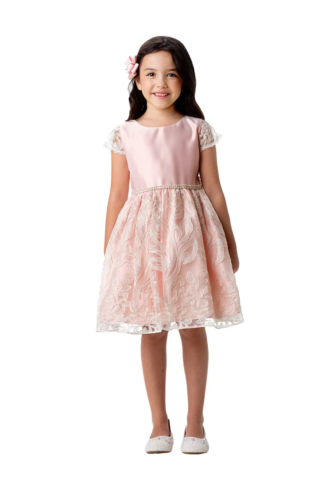 Store TP Kjoler Børnekjole SK883 Offwhite,Rosa