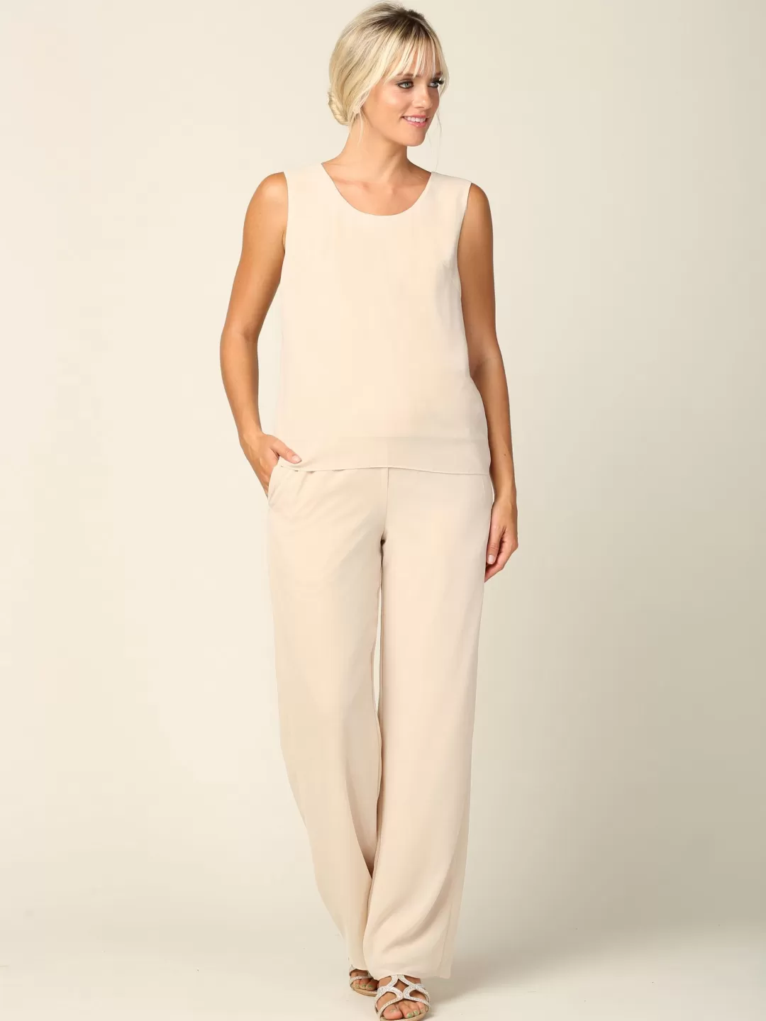 Online TP Kjoler Buksedragt i 3 dele 3426 Grå,Lysblå,Mauve,Navy,Champagne