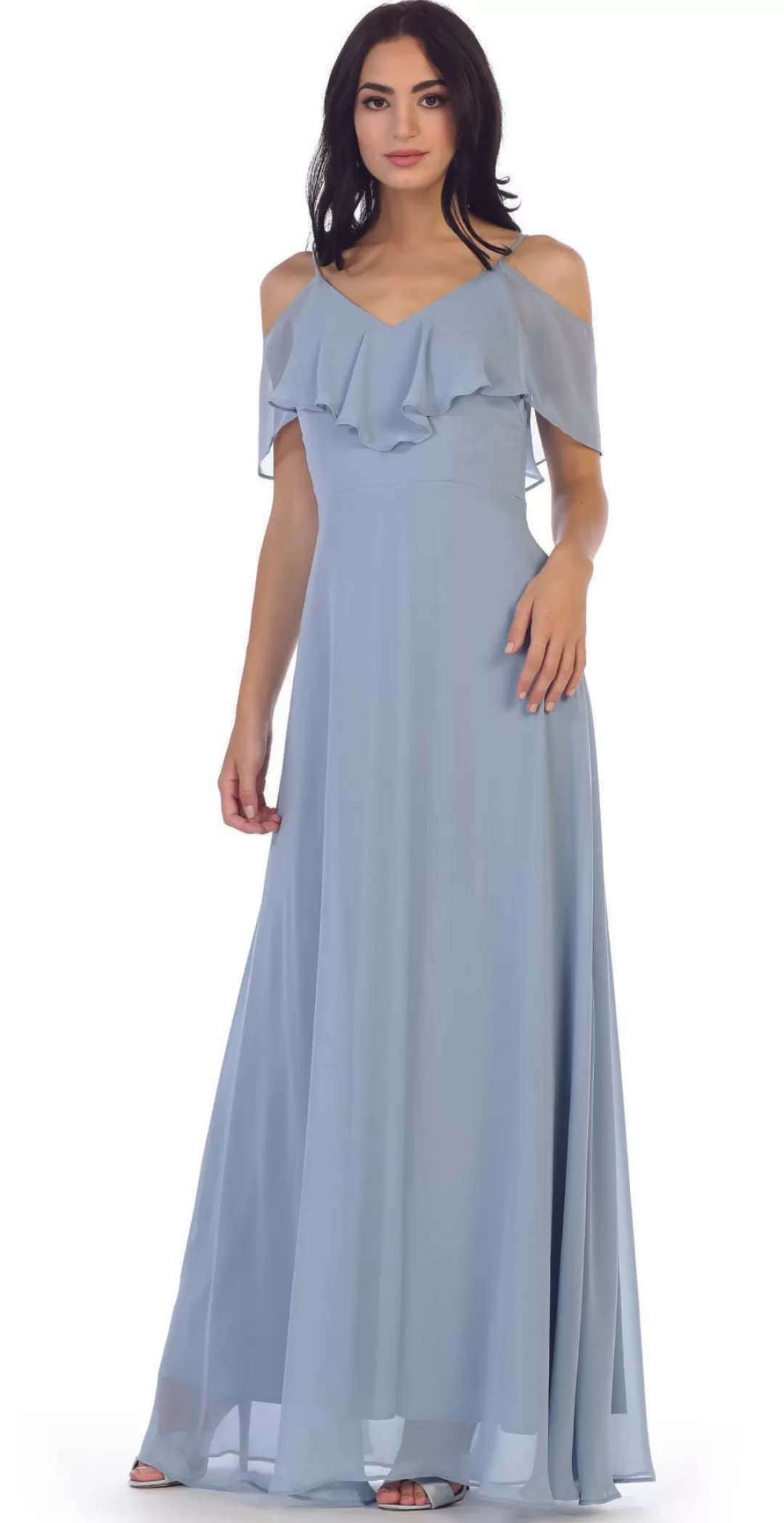 Shop TP Kjoler Chiffonkjole med kort ærme Blush,Grå,Grøn,Kongeblå,Mauve,Lysblå,Navy,Rød,Sort,Vinrød