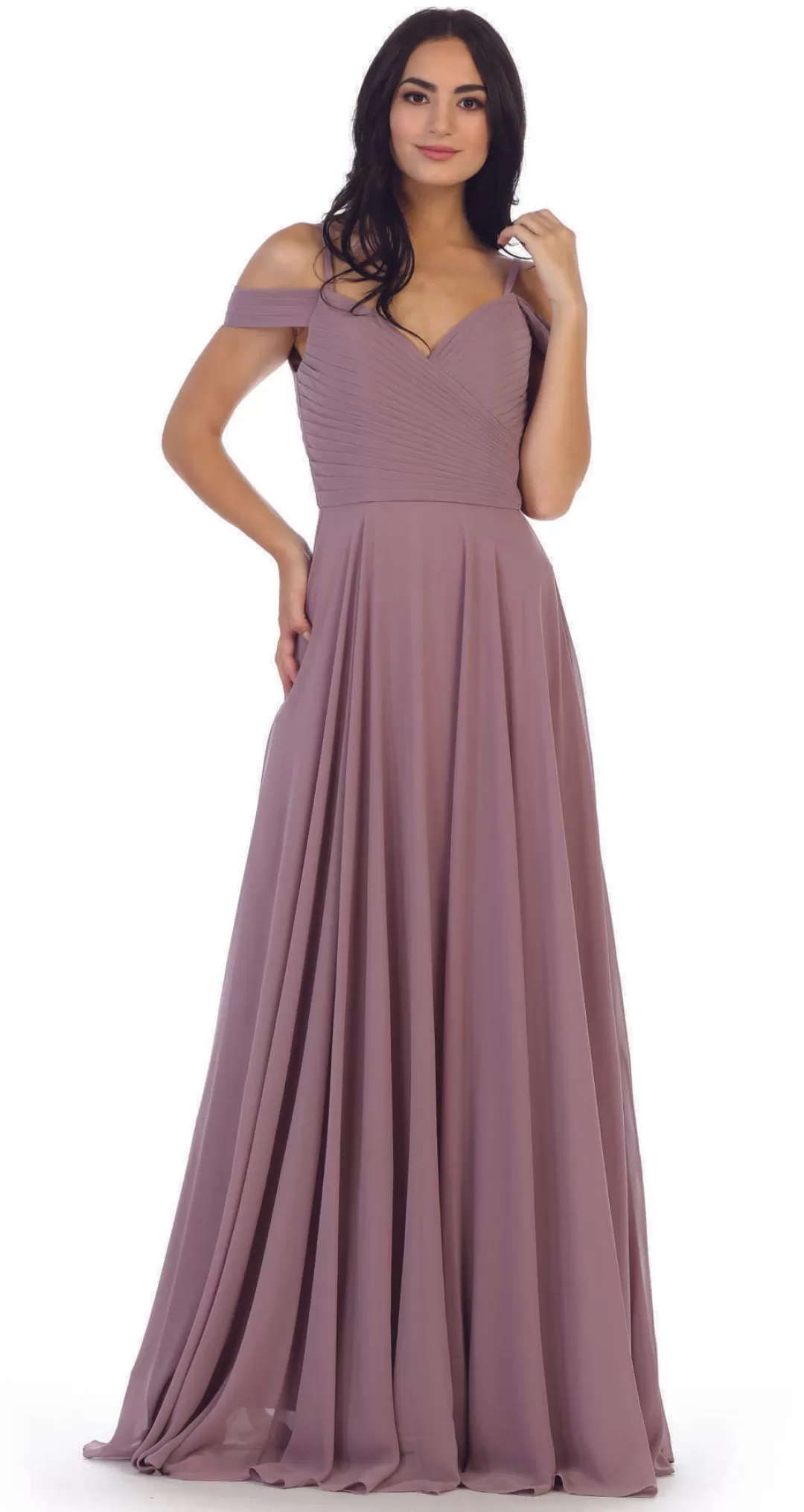 Online TP Kjoler Eva chiffonkjole 5183 Blush,Vinrød,Lilla,Mauve,Navy,Sage,Sølv,Grøn,Lysblå,Kongeblå