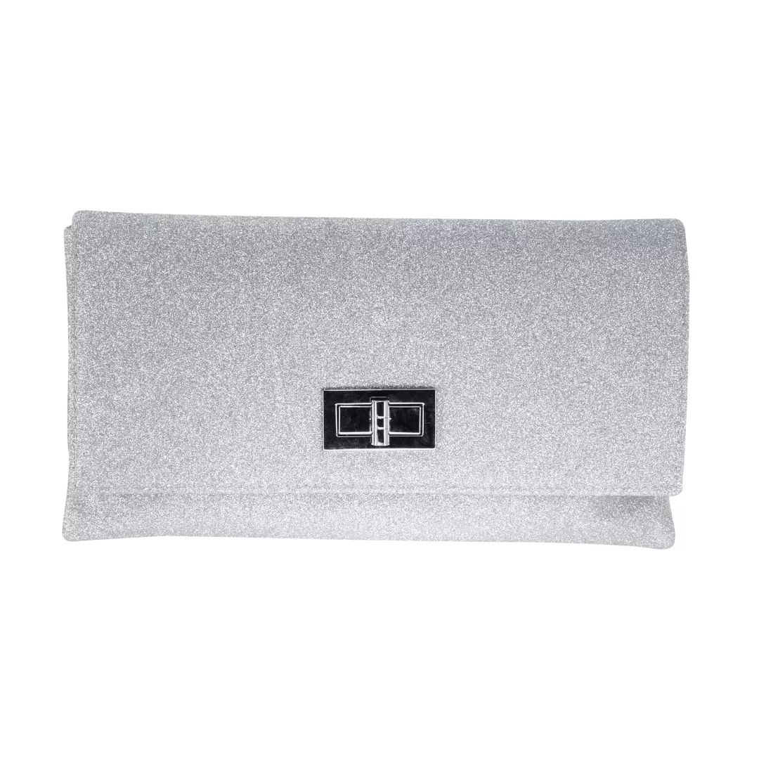 Best TP Kjoler Fest clutch i sølv glitter B905