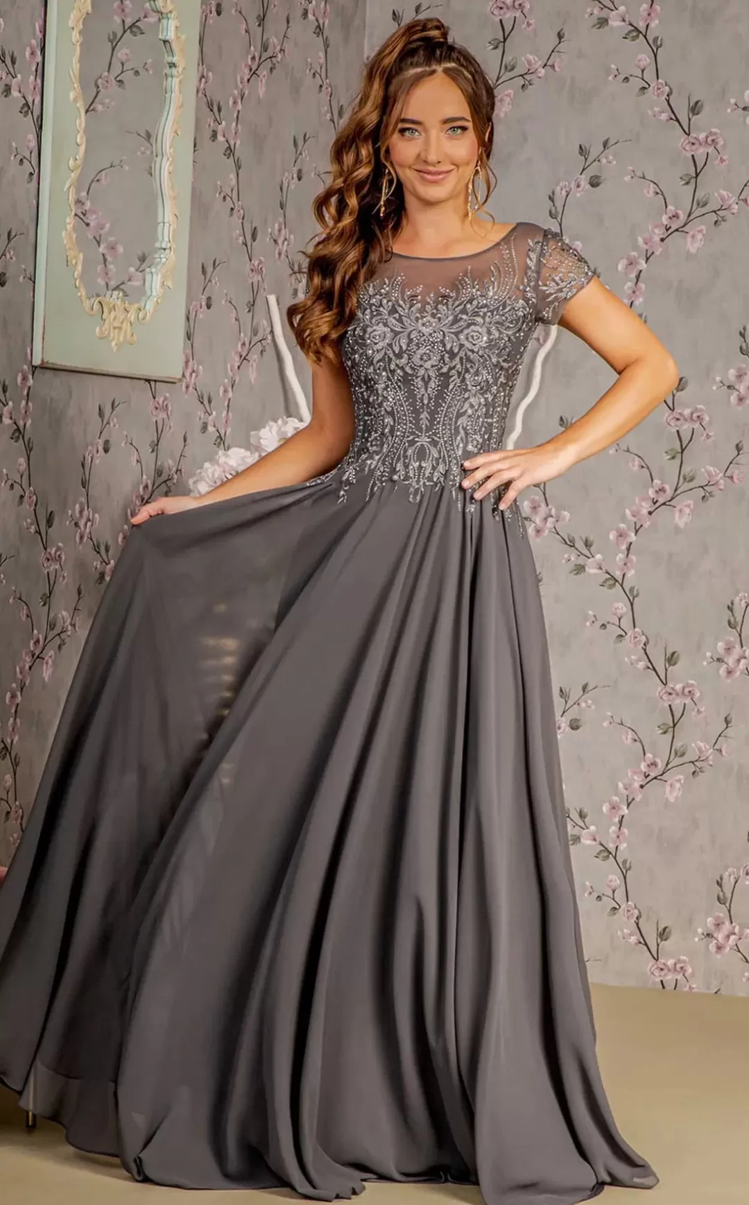 Fashion TP Kjoler Festkjole 3362 Grå,Blå