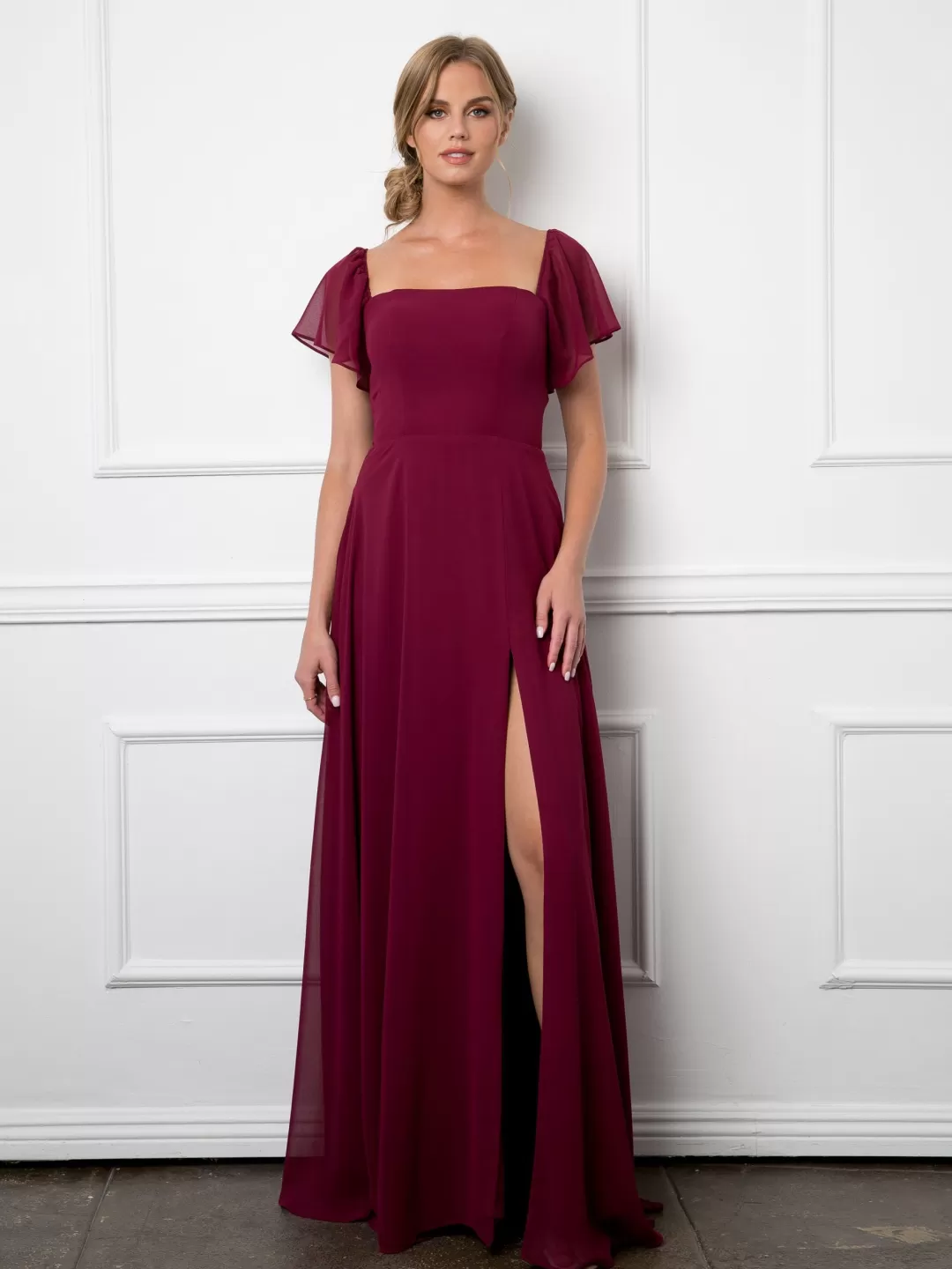 Sale TP Kjoler Festkjole med on eller offshoulder Grøn,Blå,Navy,Vinrød,Sage