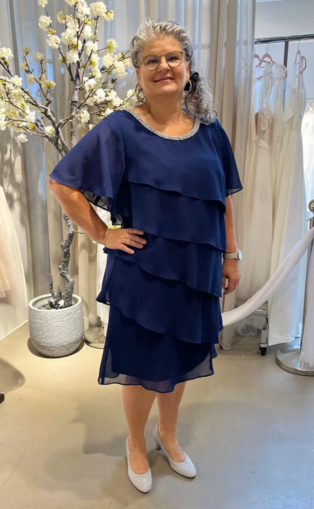 Flash Sale TP Kjoler Knælang festkjole 3361 Blush,Mauve,Navy,Sort
