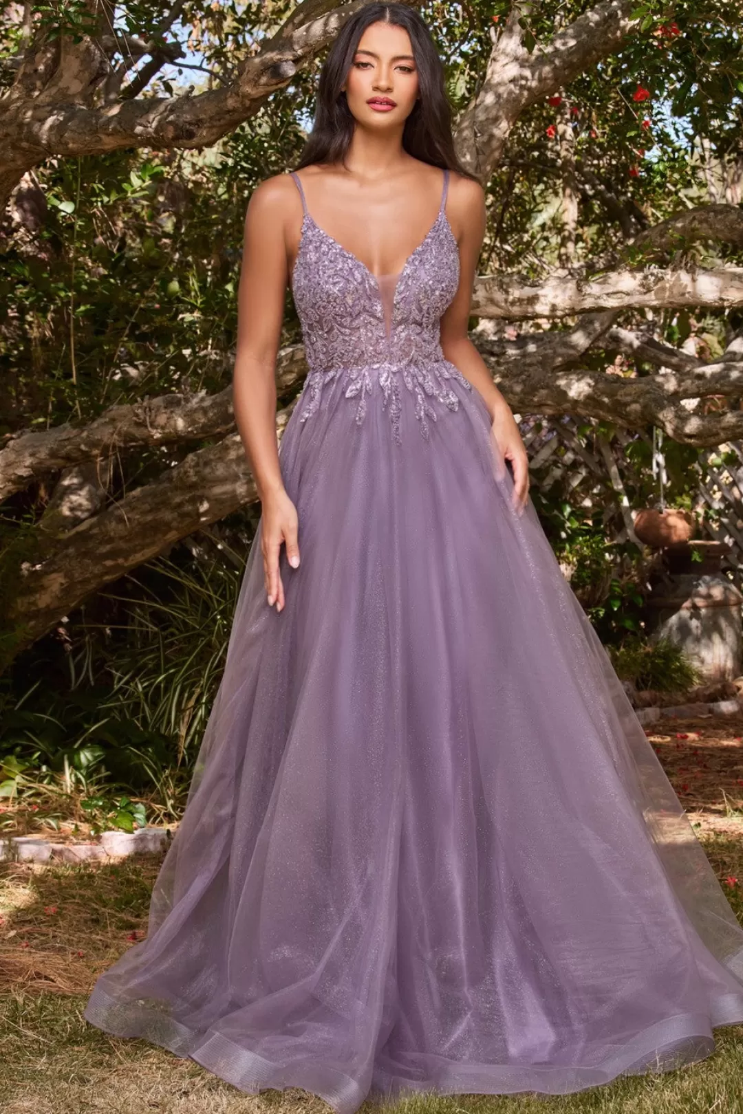 Fashion TP Kjoler La Divine CD0154 galla kjole med glitter Lilla,StøvetBlå