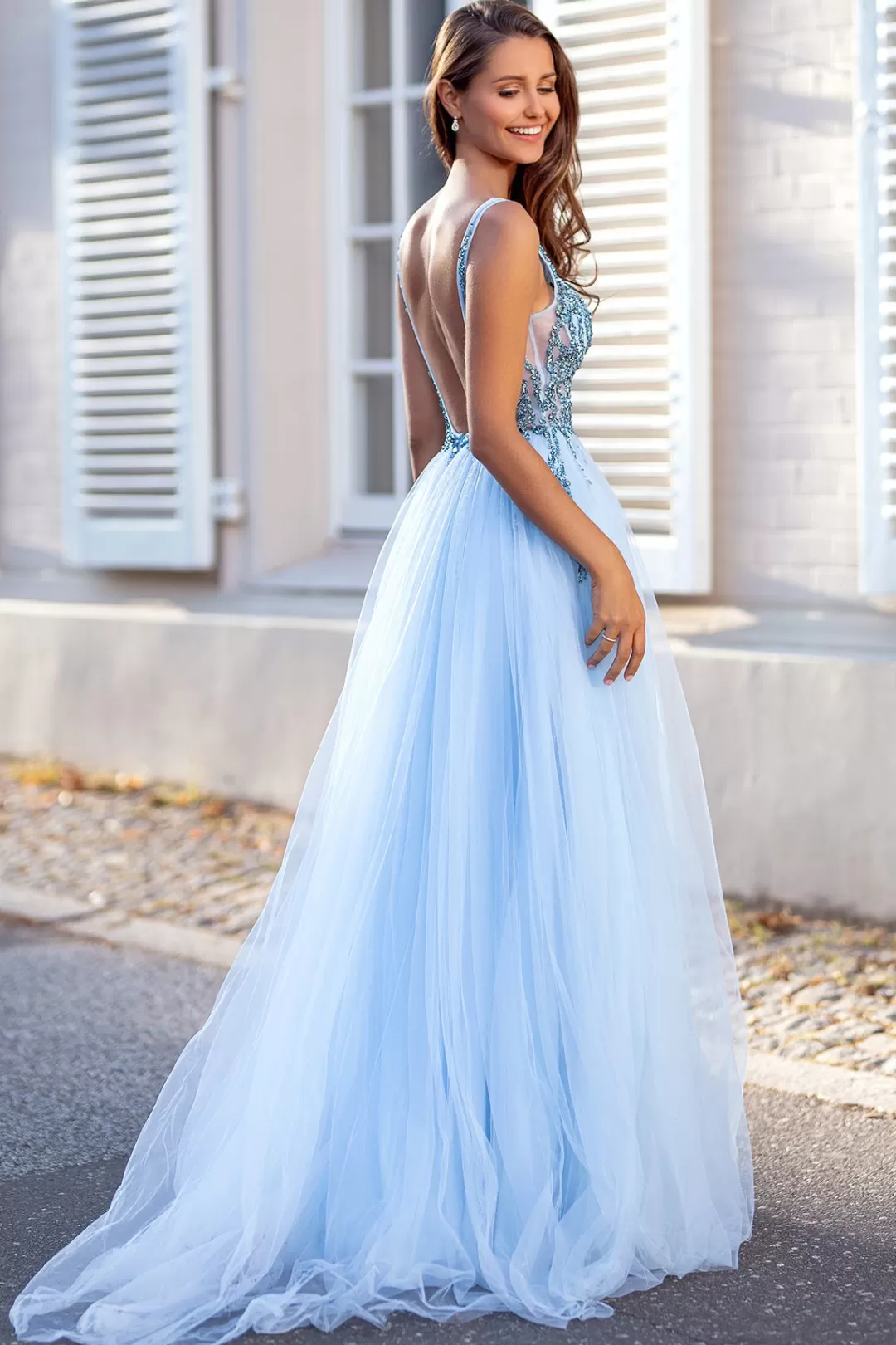 Fashion TP Kjoler Lysblå Christian Koehlert gallakjole 0265