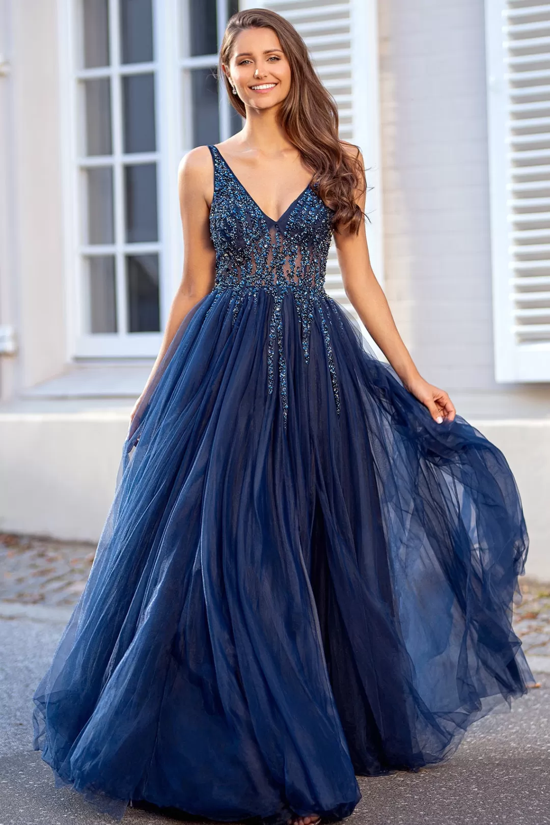 Best Sale TP Kjoler Navy Christian Koehlert gallakjole 0265