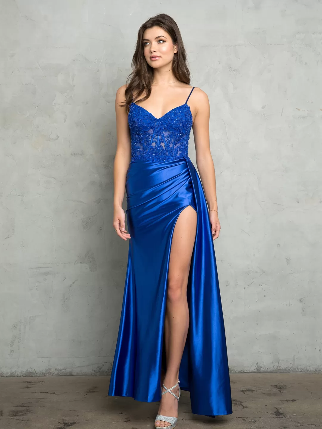 Cheap TP Kjoler Satin corsage kjole 5253 Grøn,Blå